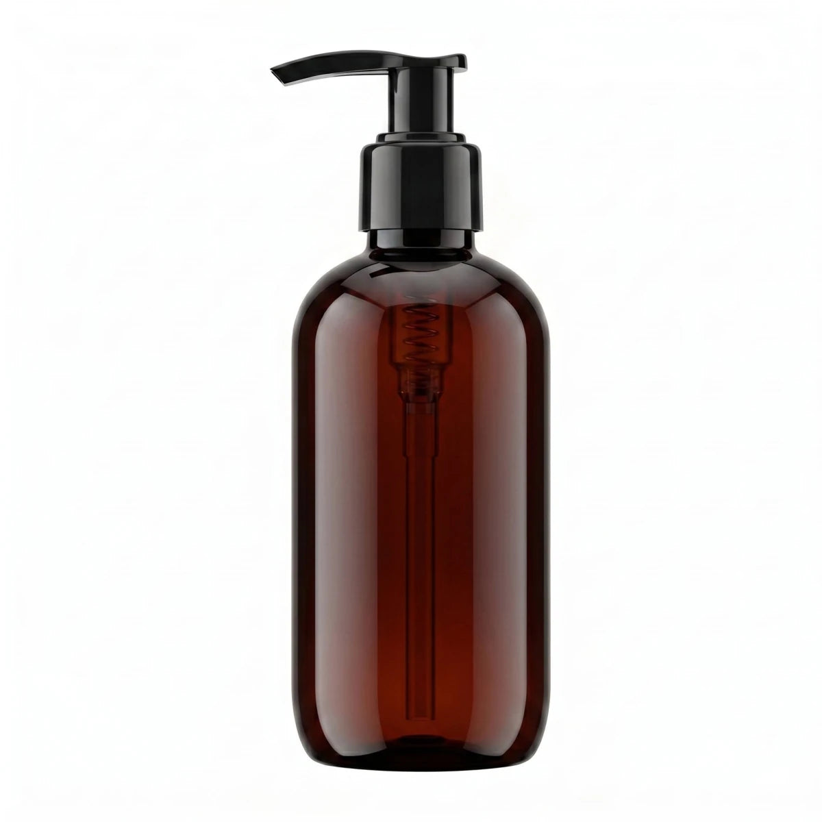 250ml Botella para Jabón Líquido / Shampoo - Recipiente con Dispensador para Baños y Tocadores - Ámbar / Negro - Candle Craft