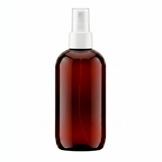 250ml Botella para Room Spray Con Atomizador Fino- Recipiente para Spray Aromatizante para Casa – Disparo Claro - Ámbar / Blanco - Candle Craft