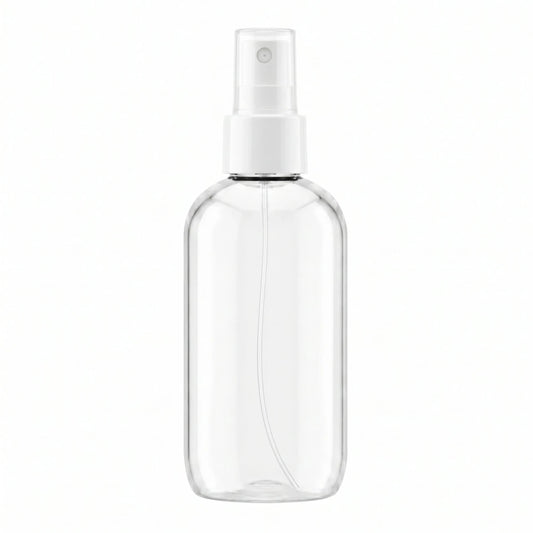 250ml Botella para Room Spray Con Atomizador Fino- Recipiente para Spray Aromatizante para Casa – Disparo Claro - Transparente / Blanco - Candle Craft