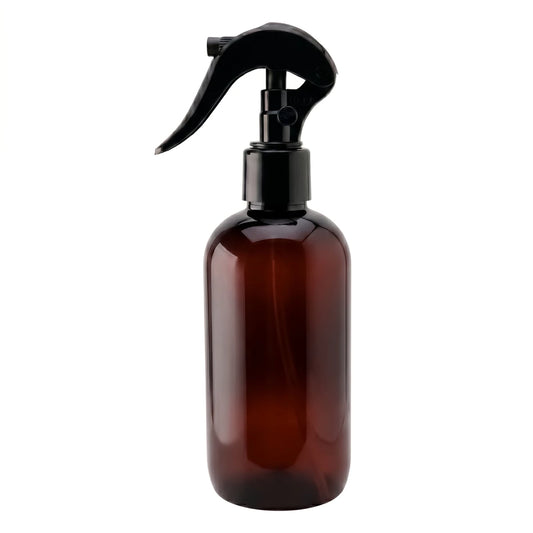 250ml Botella para Room Spray - Recipiente para Spray Aromatizante para Casa – Disparo Brisa - Ámbar / Negro - Candle Craft