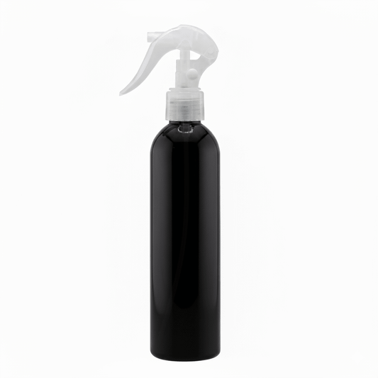 250ml - Botella para Room Spray - Recipiente para Spray Aromatizante para Casa – Disparo Brisa - Negro / Transparente - Candle Craft