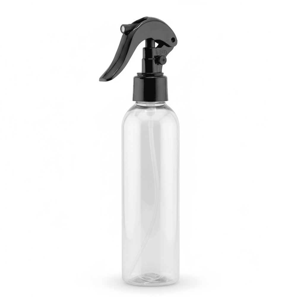 250ml - Botella para Room Spray - Recipiente para Spray Aromatizante para Casa – Disparo Brisa - Transparente / Negro - Candle Craft