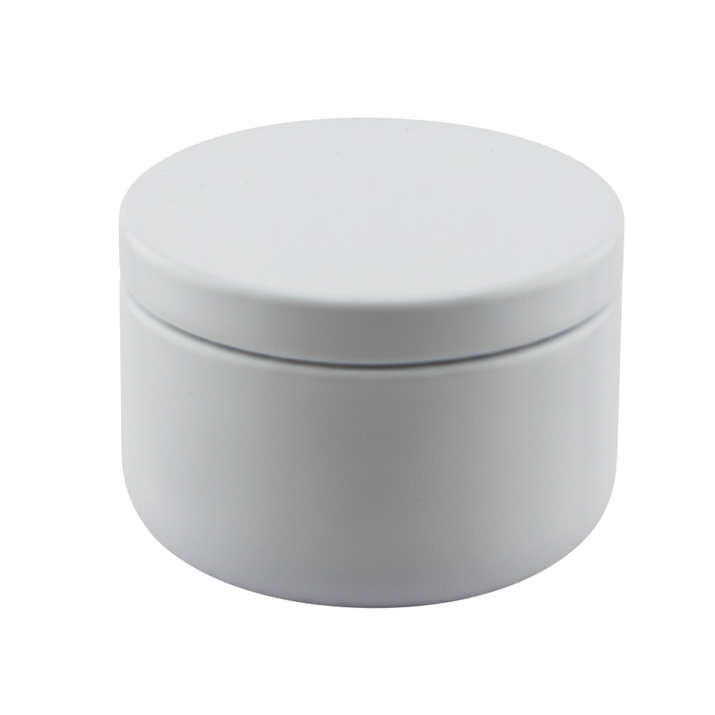 65ml - Tokio Lata de Aluminio Redondo para Velas - Blanco Brillante