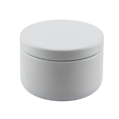 65ml - Tokio Lata de Aluminio Redondo para Velas - Blanco Brillante