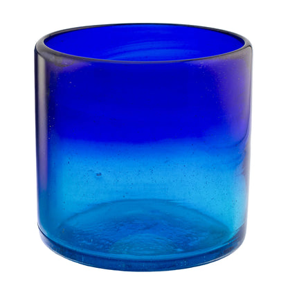 260ml - Florencia Vaso de vidrio soplado artesanal - Azul / Acuamarina - Hecho a mano - Candle Craft