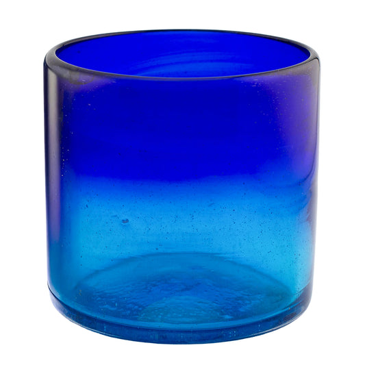 260ml - Florencia Vaso de vidrio soplado artesanal - Azul / Acuamarina - Hecho a mano - Candle Craft