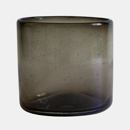 260ml - Florencia Vaso de vidrio soplado artesanal - Gris - Hecho a mano - Candle Craft