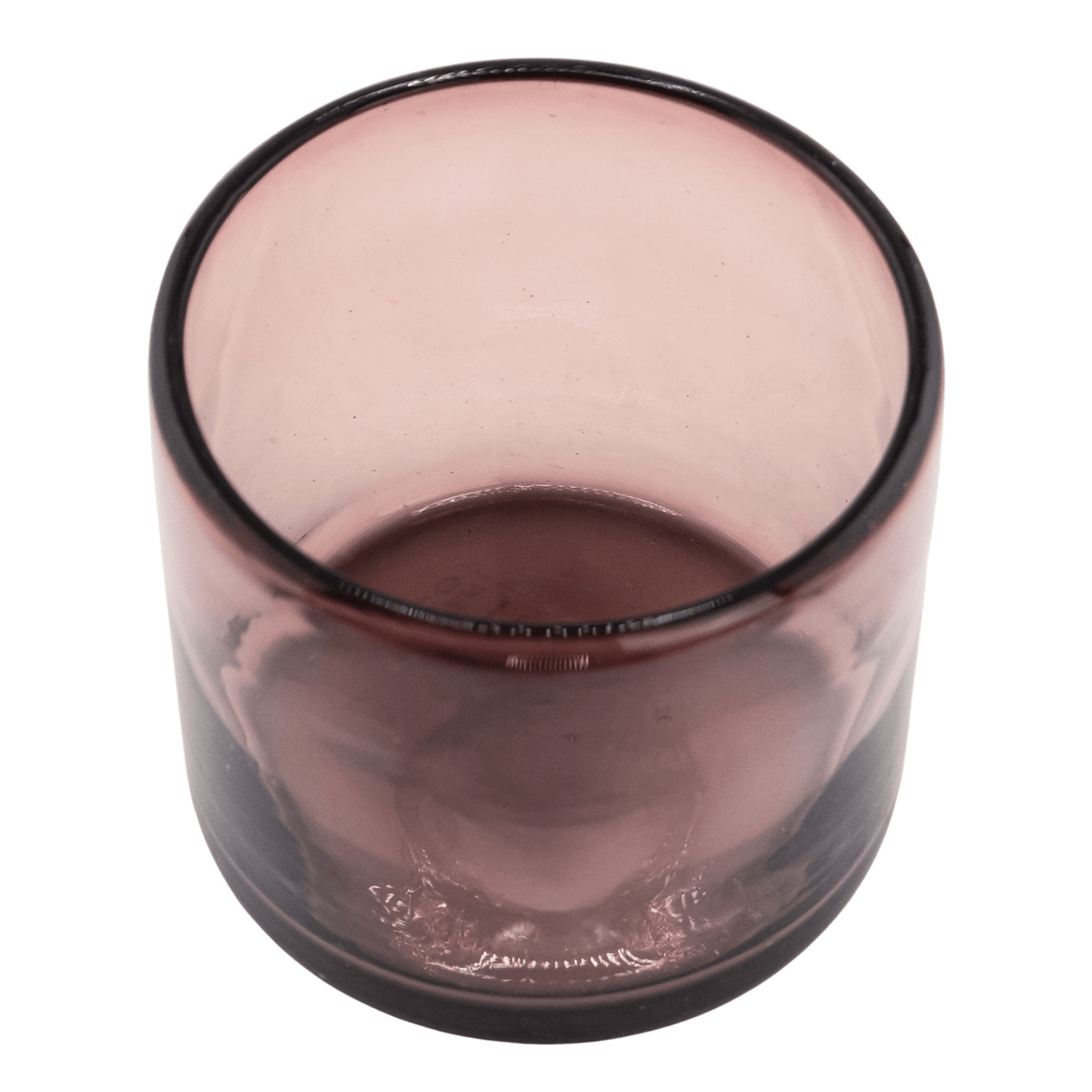 260ml - Florencia Vaso de vidrio soplado artesanal - Morado / Rosa Ahumado - Hecho a mano - Candle Craft