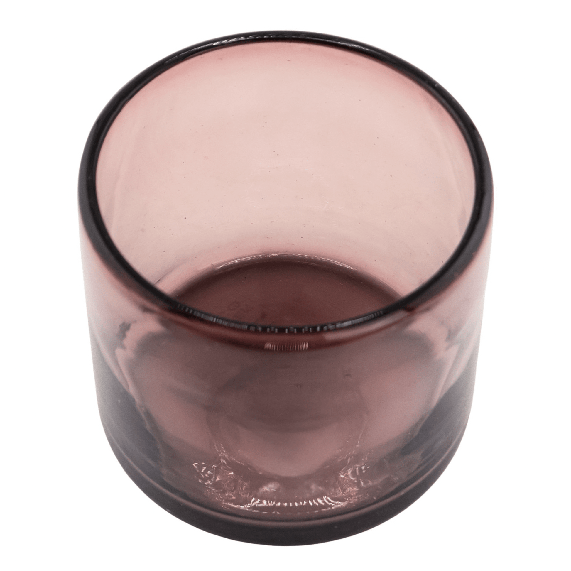 260ml - Florencia Vaso de vidrio soplado artesanal - Morado / Rosa Ahumado - Hecho a mano - Candle Craft