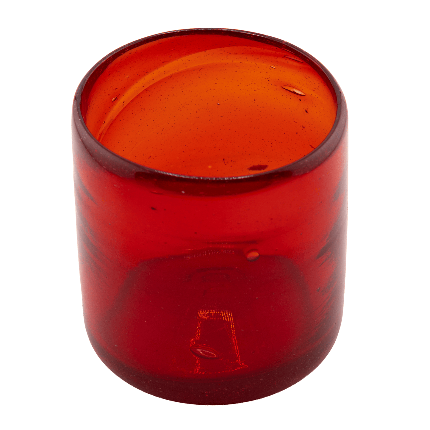 260ml - Florencia Vaso de vidrio soplado artesanal - Rojo - Hecho a mano - Candle Craft