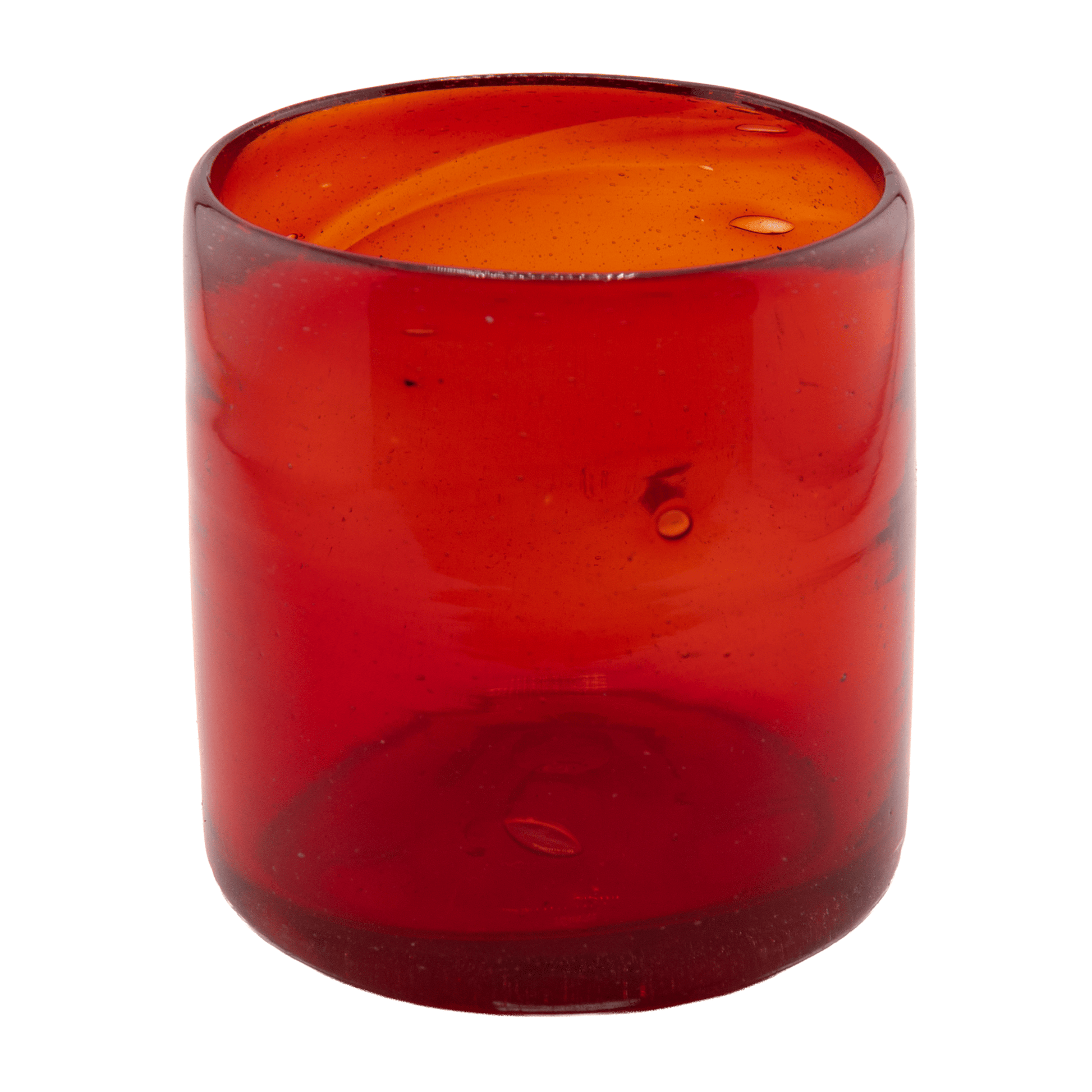 260ml - Florencia Vaso de vidrio soplado artesanal - Rojo - Hecho a mano - Candle Craft