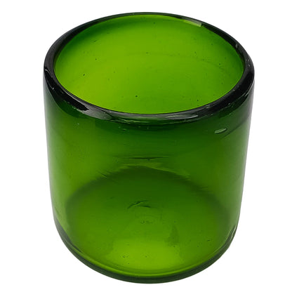 260ml - Florencia Vaso de vidrio soplado artesanal - Verde - Hecho a mano - Candle Craft