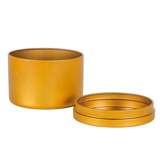 260ml - Tokio Lata de Aluminio Recto para velas - Dorado - Candle Craft
