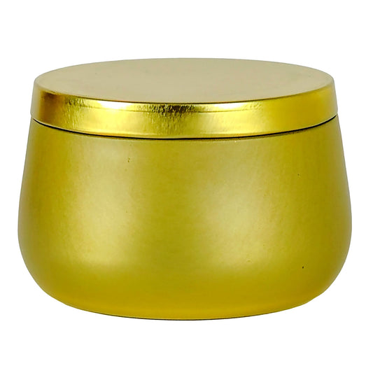 260ml - Tokio Lata de Aluminio Redonda para velas - Dorado - Candle Craft