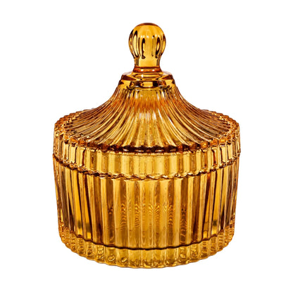 260ml - Versalles Vaso de Lujo de Vidrio para Velas - Frasco Ámbar Brillante - Candle Craft