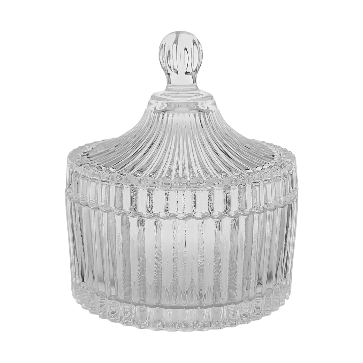 260ml - Versalles Vaso de Lujo de Vidrio para Velas - Frasco Cristal Transparente - Candle Craft