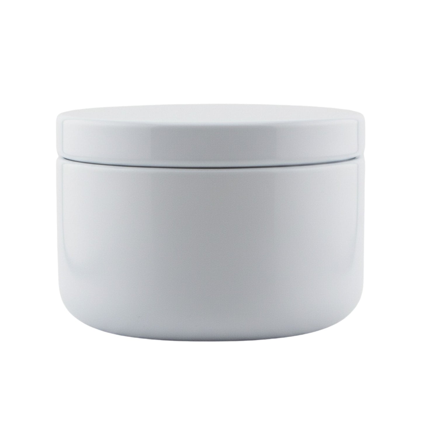 65ml - Tokio Lata de Aluminio Redondo para Velas - Blanco Brillante