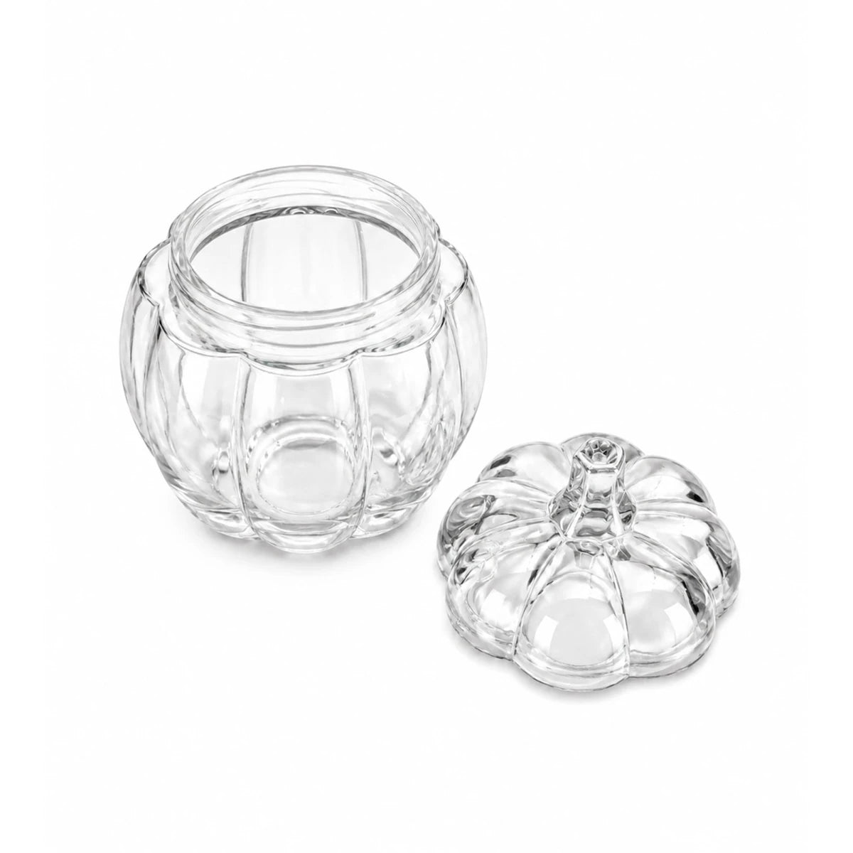 270ml - Calabaza de Vidrio para Velas - Vaso Decorativo para Halloween - Cristal Transparente - Candle Craft