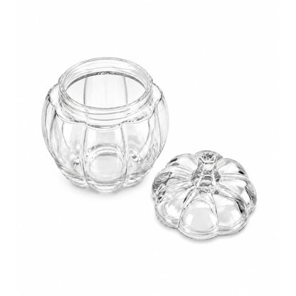 270ml - Calabaza de Vidrio para Velas - Vaso Decorativo para Halloween - Cristal Transparente - Candle Craft