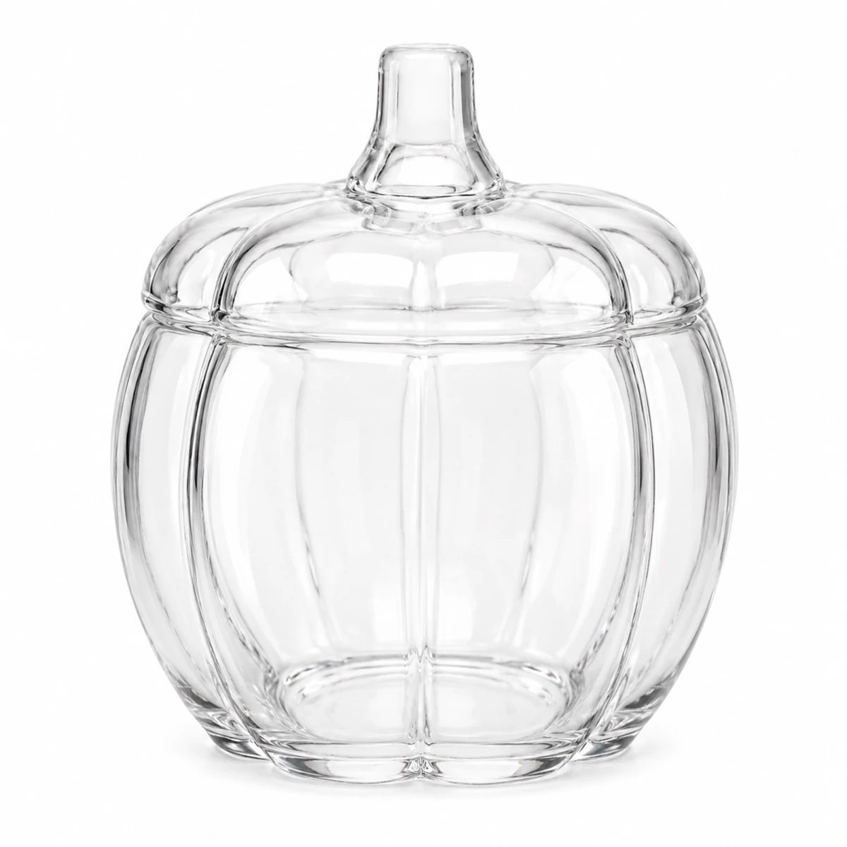 270ml - Calabaza de Vidrio para Velas - Vaso Decorativo para Halloween - Cristal Transparente - Candle Craft