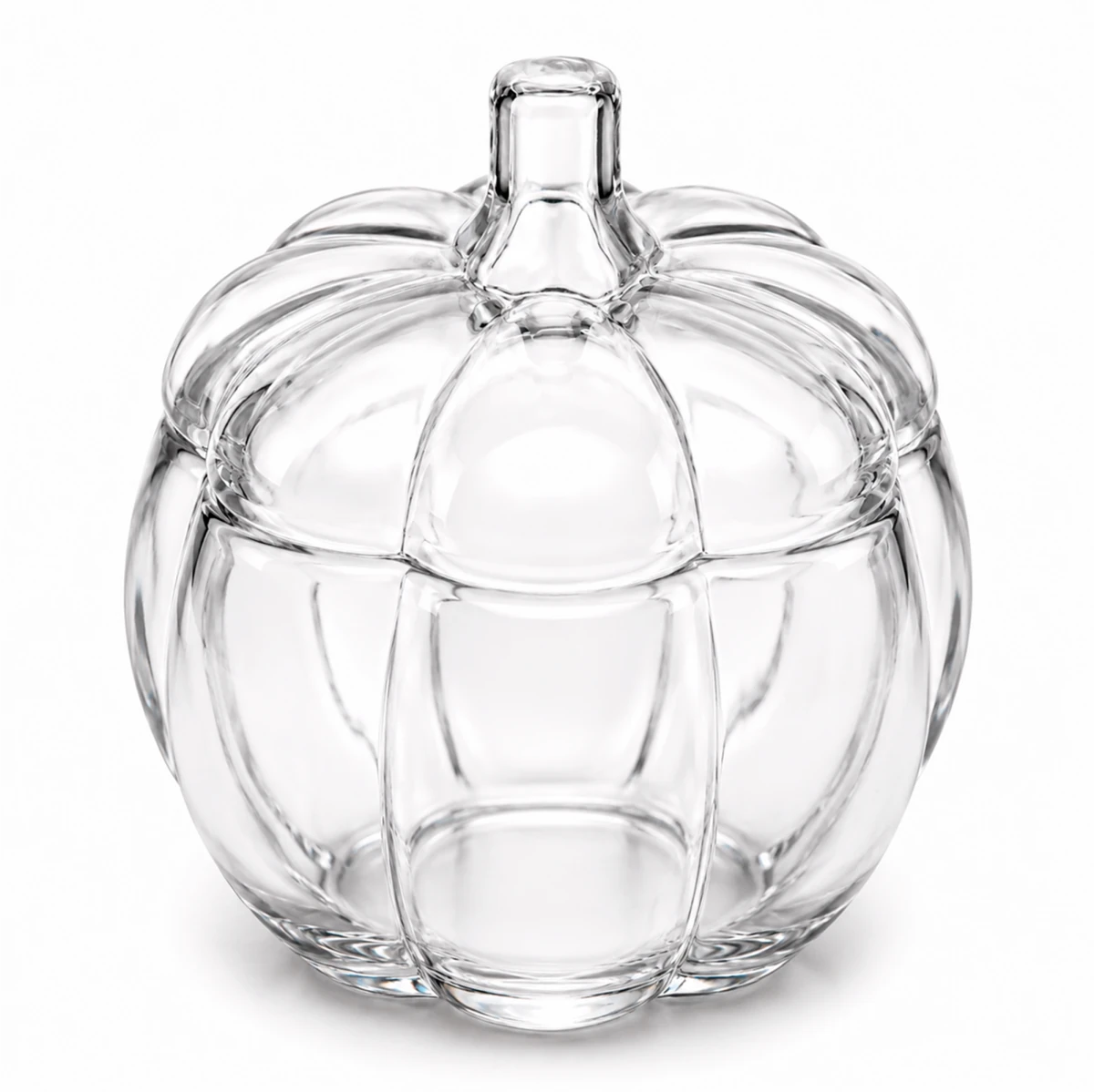 270ml - Calabaza de Vidrio para Velas - Vaso Decorativo para Halloween - Cristal Transparente - Candle Craft