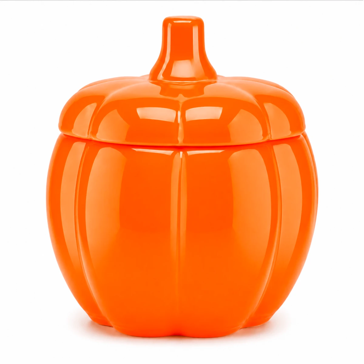 270ml - Calabaza de Vidrio para Velas - Vaso Decorativo para Halloween - Naranja Brillante - Candle Craft