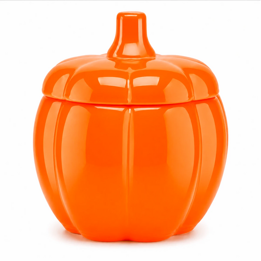 270ml - Calabaza de Vidrio para Velas - Vaso Decorativo para Halloween - Naranja Brillante - Candle Craft