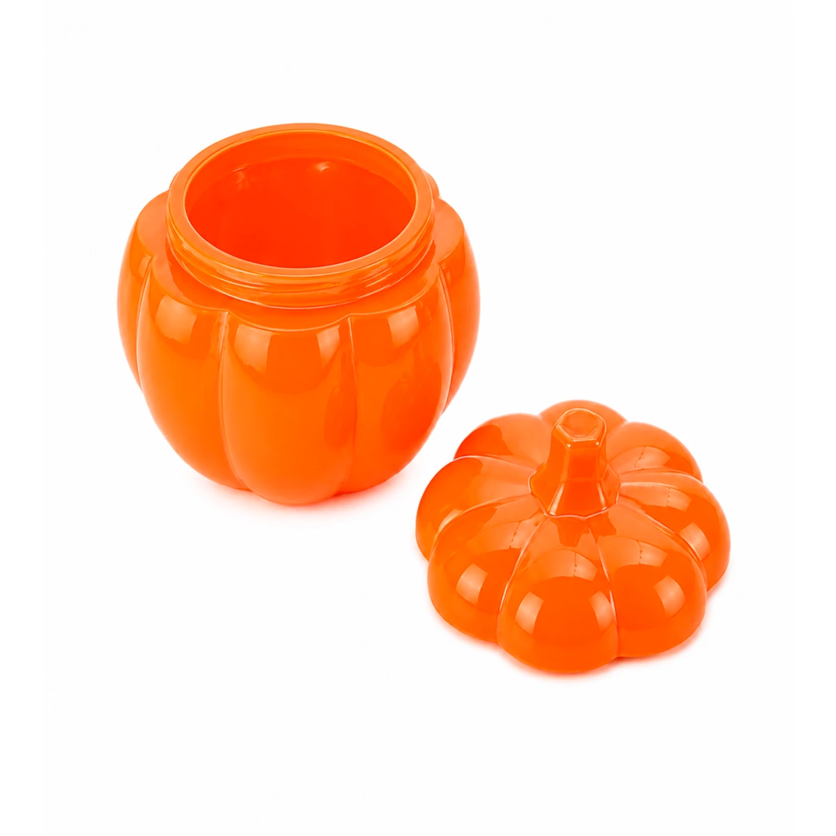 270ml - Calabaza de Vidrio para Velas - Vaso Decorativo para Halloween - Naranja Brillante - Candle Craft