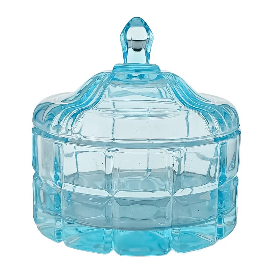 270ml - Cannes Vaso de lujo de vidrio para velas - Frasco de Vidrio Azul Claro - Candle Craft