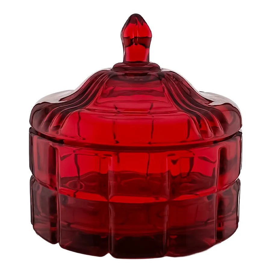 270ml - Cannes Vaso de lujo de vidrio para velas - Frasco de Vidrio Rojo Cereza - Candle Craft