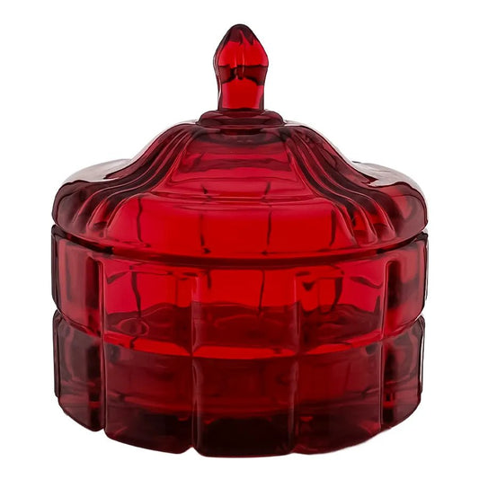 270ml - Cannes Vaso de lujo de vidrio para velas - Frasco de Vidrio Rojo Cereza - Candle Craft