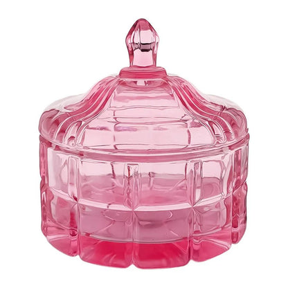 270ml - Cannes Vaso de lujo de vidrio para velas - Frasco de Vidrio Rosa - Candle Craft