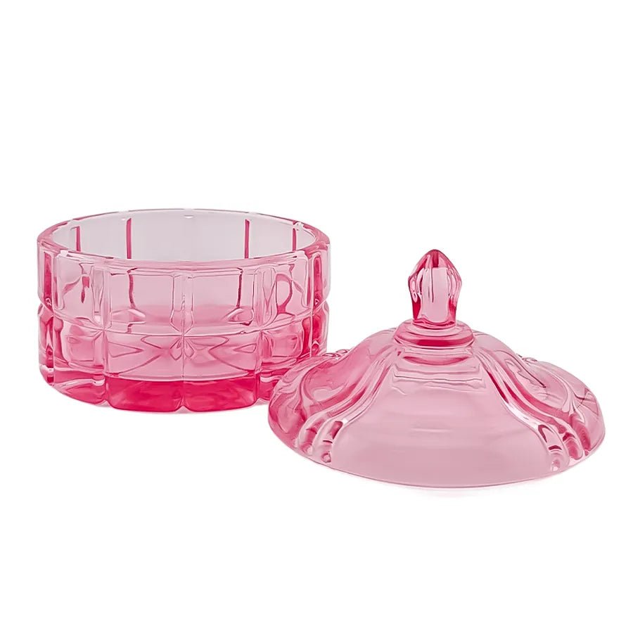 270ml - Cannes Vaso de lujo de vidrio para velas - Frasco de Vidrio Rosa - Candle Craft