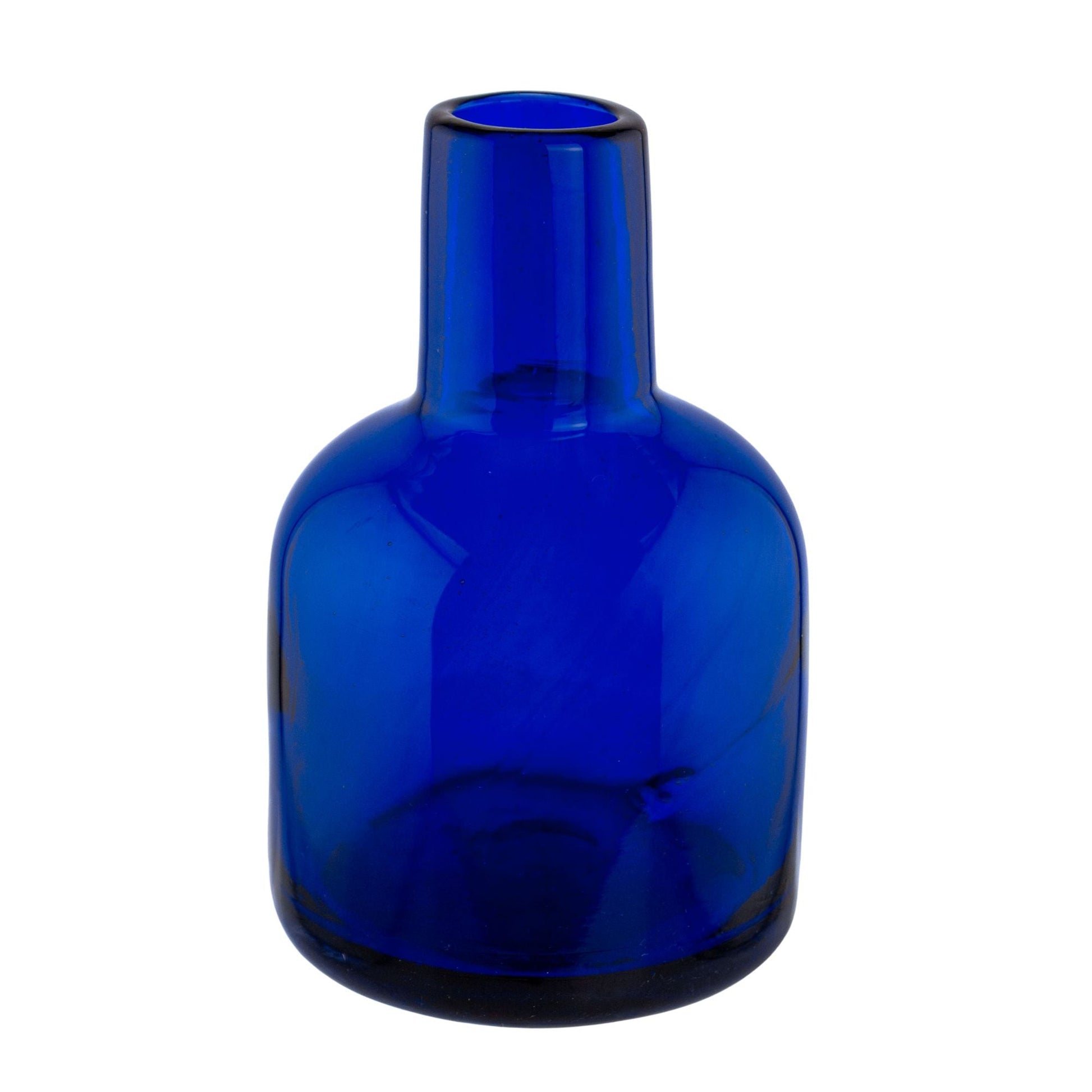 270ml - Florencia Botella Frasco para Difusor de Vidrio Soplado Artesanal - Azul Oscuro - Hecho a mano - Candle Craft
