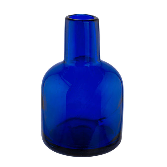 270ml - Florencia Botella Frasco para Difusor de Vidrio Soplado Artesanal - Azul Oscuro - Hecho a mano - Candle Craft