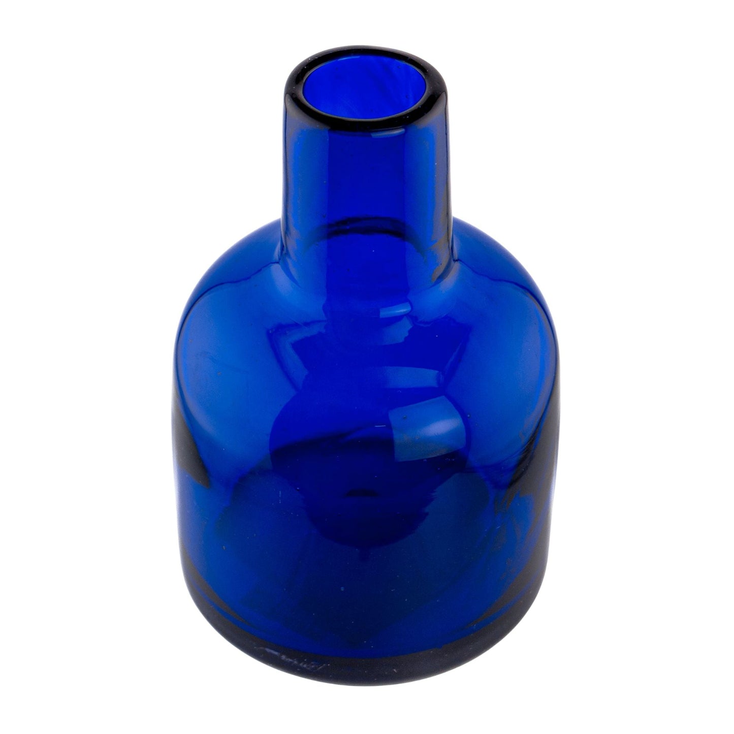 270ml - Florencia Botella Frasco para Difusor de Vidrio Soplado Artesanal - Azul Oscuro - Hecho a mano - Candle Craft