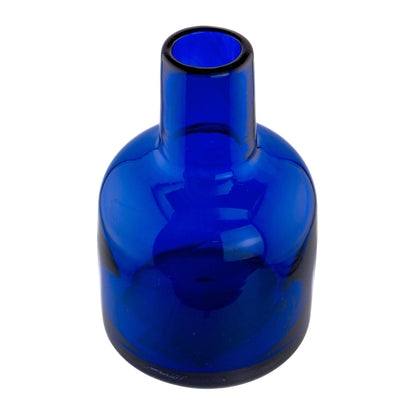 270ml - Florencia Botella Frasco para Difusor de Vidrio Soplado Artesanal - Azul Oscuro - Hecho a mano - Candle Craft