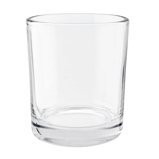 270ml - Mónaco Vaso de Vidrio con Base Gruesa - Frasco Old Fashioned para Velas - Cristal Transparente - Candle Craft