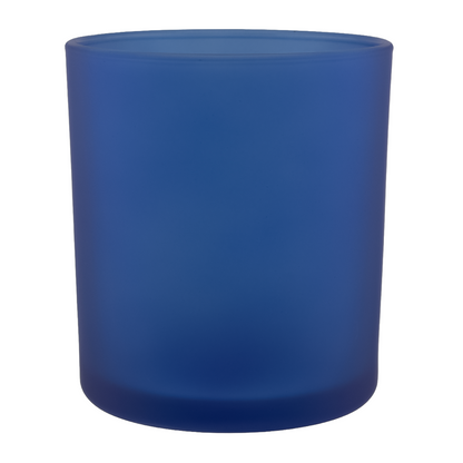 300ml - Mónaco Vaso de vidrio para velas - Azul Satinado