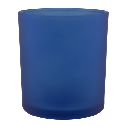 300ml - Mónaco Vaso de vidrio para velas - Azul Satinado