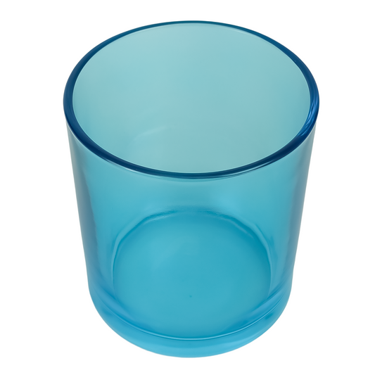 300ml - Mónaco Vaso de vidrio para velas - Azul  Transparente