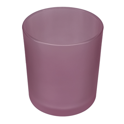 300ml - Mónaco Vaso de vidrio para velas -  Lila / Morado Satinado