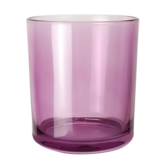 300ml - Mónaco Vaso de vidrio para velas - Morado Transparente