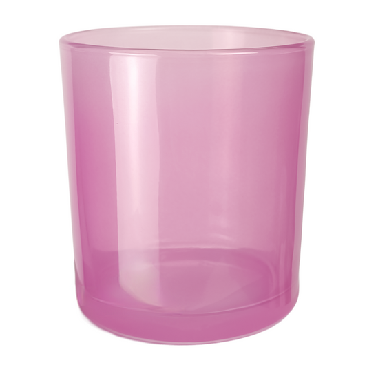 300ml - Mónaco Vaso de vidrio para velas - Rosa / Pink Transparente
