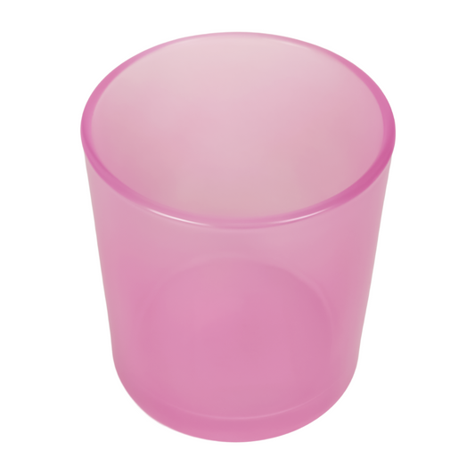 300ml - Mónaco Vaso de vidrio para velas - Rosa / Pink Transparente