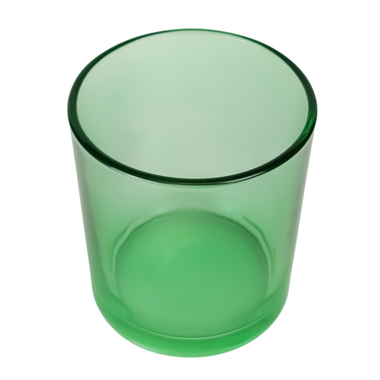 300ml - Mónaco Vaso de vidrio para velas - Verde Transparente