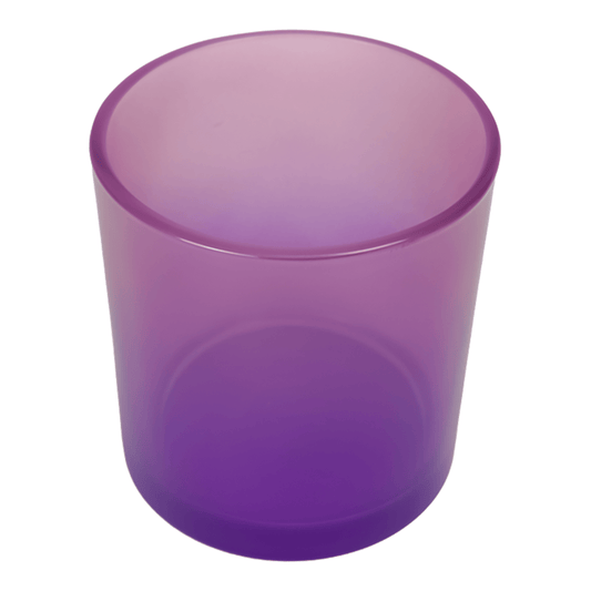 300ml - Mónaco Vaso de vidrio para velas - 2 Colores: Rosa y Morado Transparente - Candle Craft