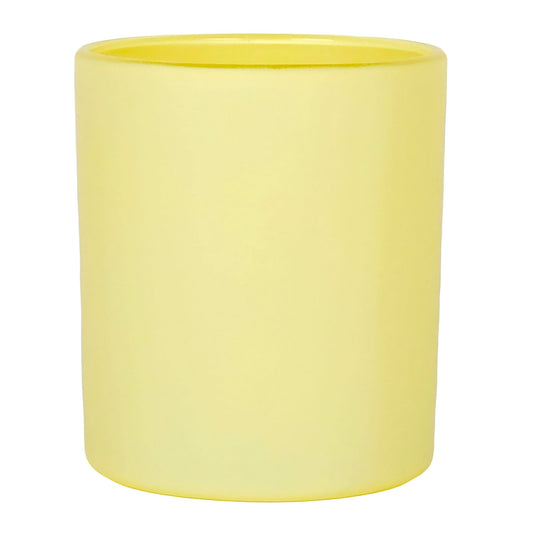 300ml - Mónaco Vaso de vidrio para velas - Amarillo Pastel Mate - Candle Craft