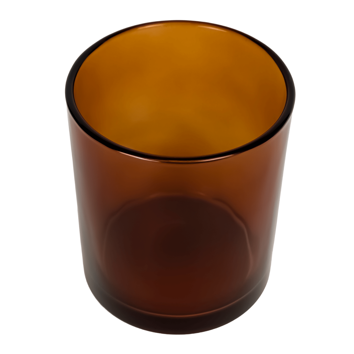 300ml - Mónaco Vaso de vidrio para velas - Ámbar Oscuro - Transparente - Candle Craft