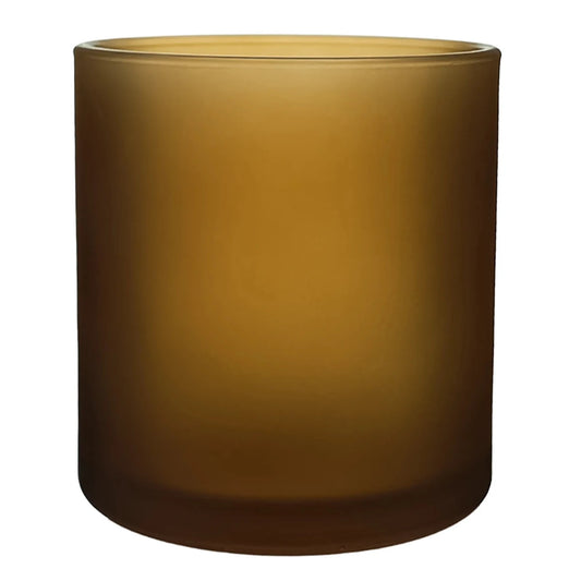 300ml - Mónaco Vaso de vidrio para velas - Ámbar Satinado - Candle Craft